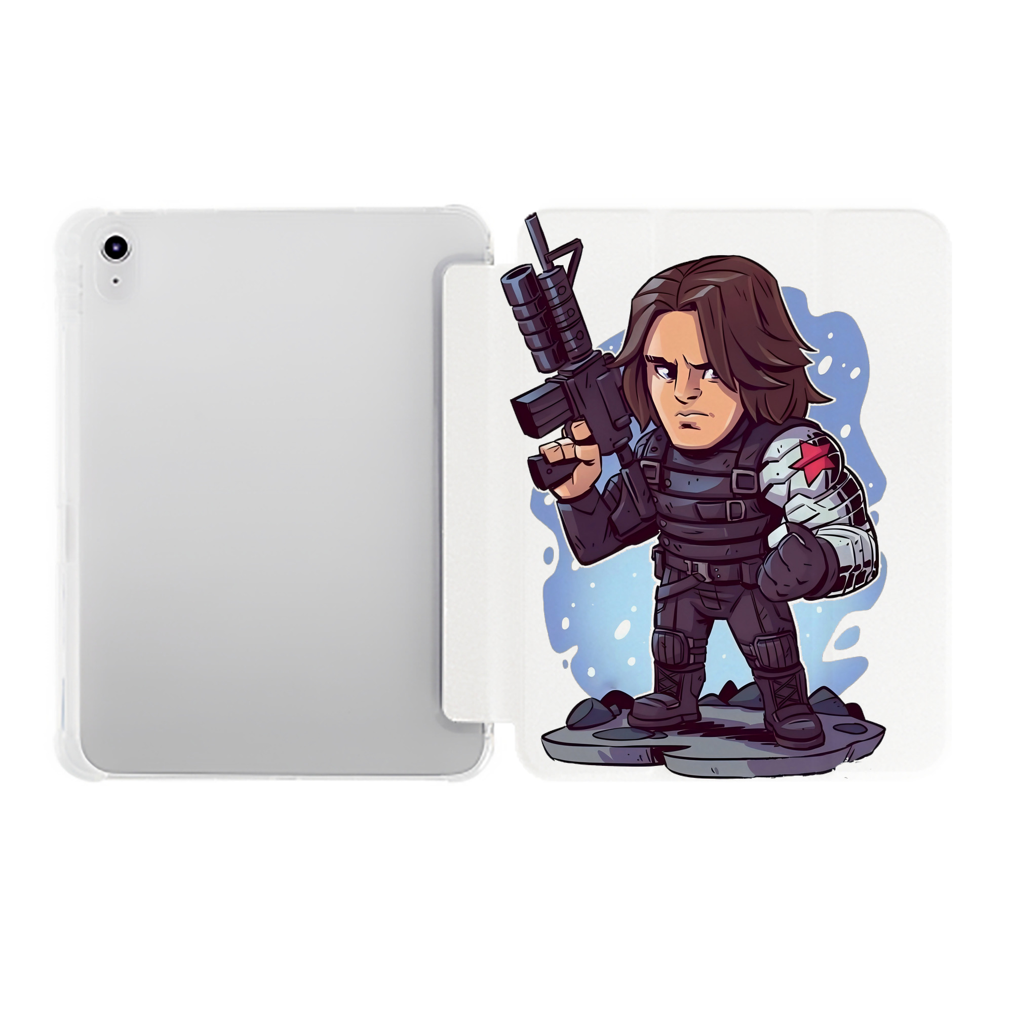（画像用） アベンジャーズ The Avengers IPad ケース ペン収納付き 三つ折りスタンド PUレザー×シリコン 対応機種9.5/10.5/10.9インチ